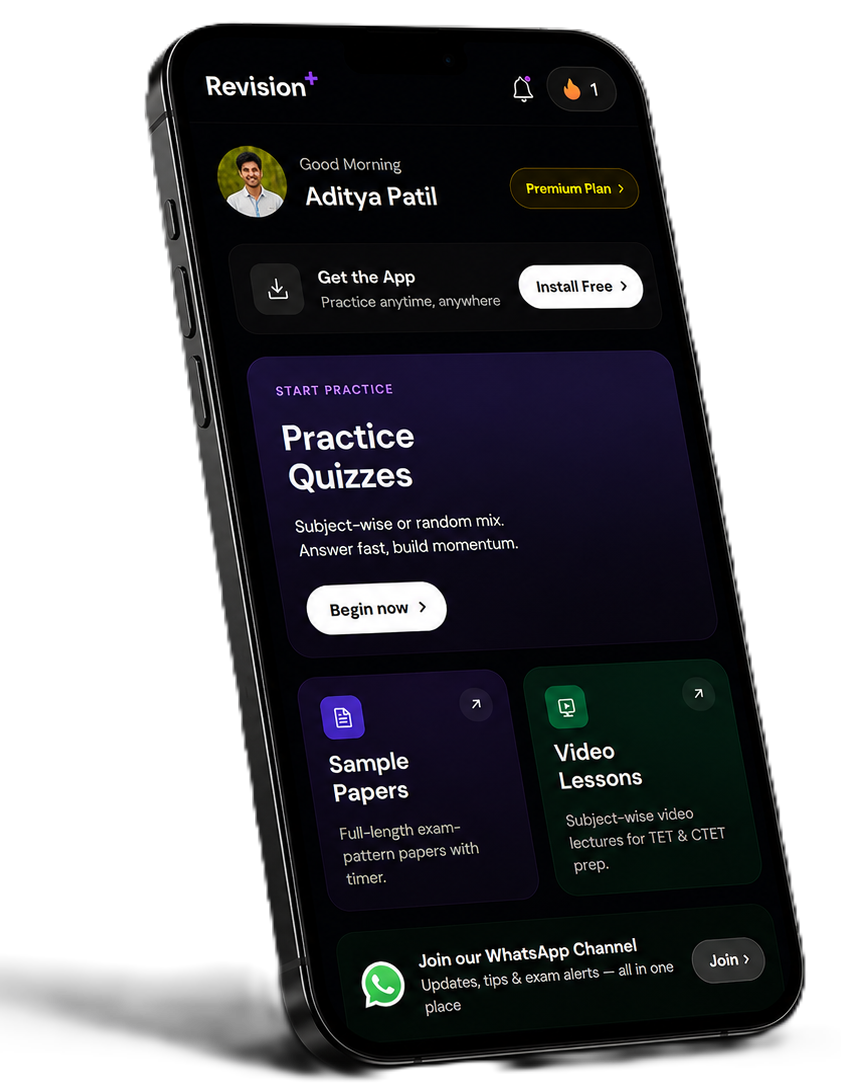 Revision Plus app on mobile